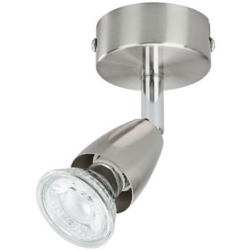 Spot mural led gu10 3 w 230 lumens acier brossé
