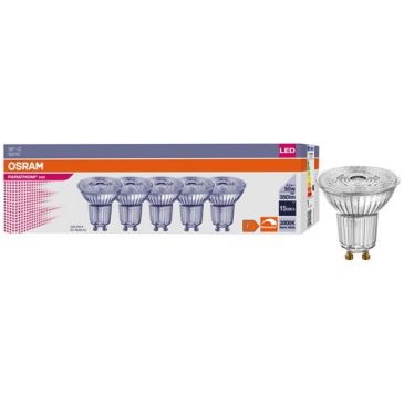 Spot par 16 LED 36° 4.5 W GU10 blanc chaud boite de 5