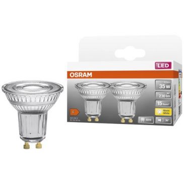 Spot par16 led36 verre 2.6w gu10 230lm 2700k chaud boite x2