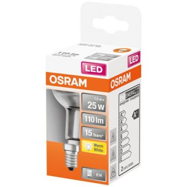 Spot r50 led verre clair 1.5w e14 chaud bte 1