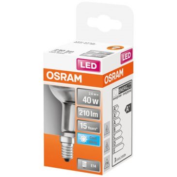 Spot r50 led verre clair 2.6w e14 froid bte 1
