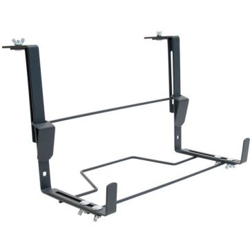 Support jardinière ergonomique fer plat 35x16 à 26 cm anthracite