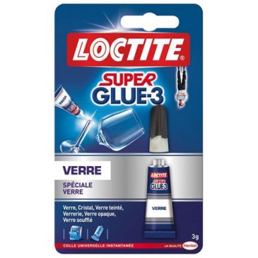 Super glue3 colle spéciale verre blister 3g