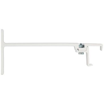 Support mural métal simple 24 x 16 avancée 120 mm blanc x2