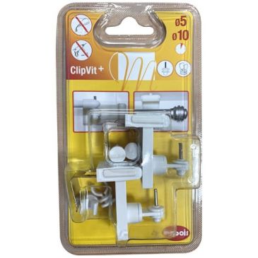 2 supports sans perçage pour barre de vitrage fenêtre standard