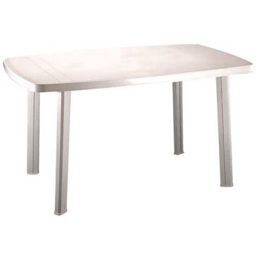 Table rectangulaire 140cm faro blanc
