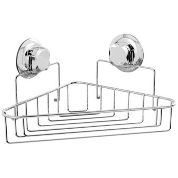 Etagère d'angle - à ventouses - Bestlock - chrome