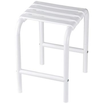 Tabouret de douche polypro/alu époxy blanc