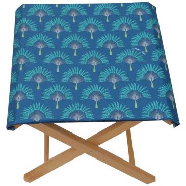Tabouret pliant hetre Jakarta marine 43x43x42cm