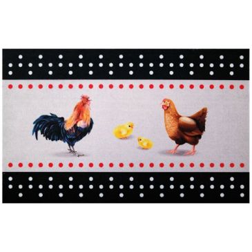 Tapis cuisine 50x80 cm poules