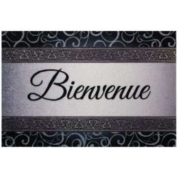Tapis Dallas bienvenue gris 40x60x05 cm