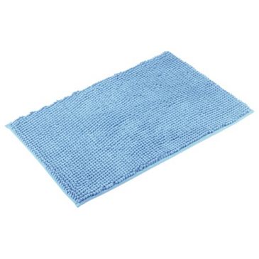 Tapis de bain chenille microfibre bleu 50x80cm