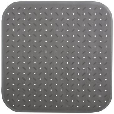 Tapis fond de douche - 54 x 54 cm - antidérapant - caoutchouc gris