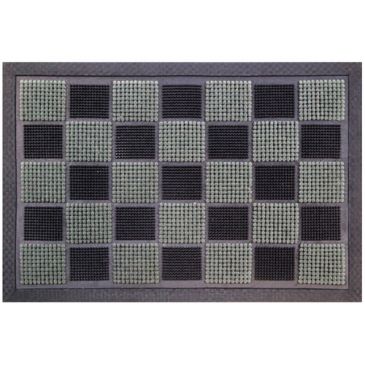 Tapis picot floqué 40x60 noir/gris