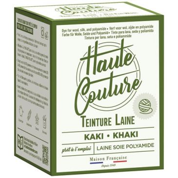 Teinture laine soie polyamide haute couture - kaki 