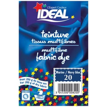 Teinture pour tissu multifibres - 15 g - bleu marine