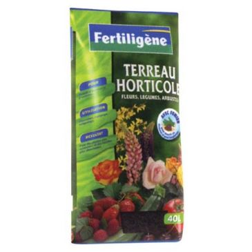 Terreau horticole fertiligène 40l trio