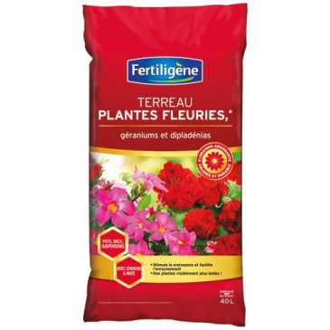 Terreau plantes fleuries et géraniums 40l