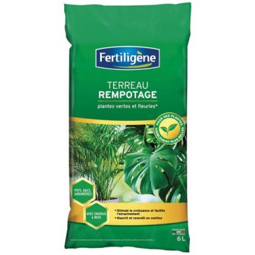 Terreau rempotage plantes vertes et fleuries 6 L