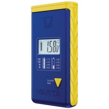 Testeur de piles LCD - LCD Battery Tester - bleu/jaune