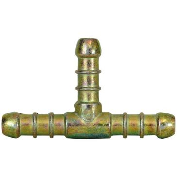 Raccord gaz - Té 3 tétines - 10 mm - laiton doré