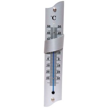 Thermomètre alu oblique 22cm