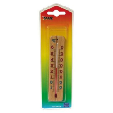 Thermomètre bois 140x30 bl.2053