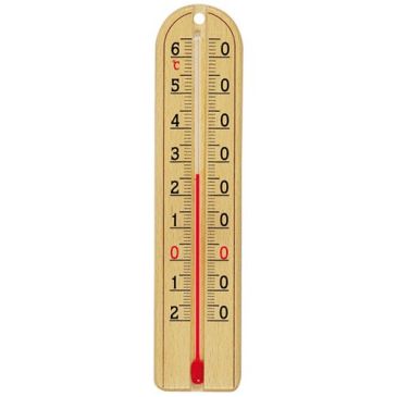Thermomètre bois clair longueur 22cm