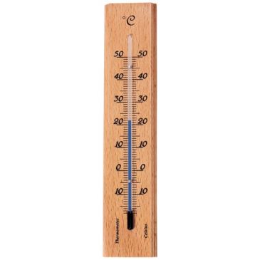 Thermomètre bois intérieur 19cm