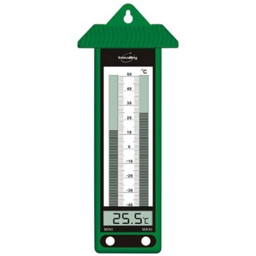Thermomètre électronique mini maxi vert
