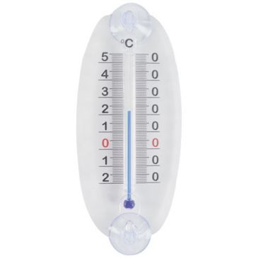 Thermometre fenetre transparent a ventouse