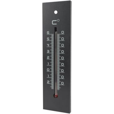 Thermometre medium bois noir 22cm