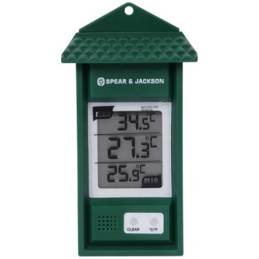 Thermometre mini maxi vert digital 15cm