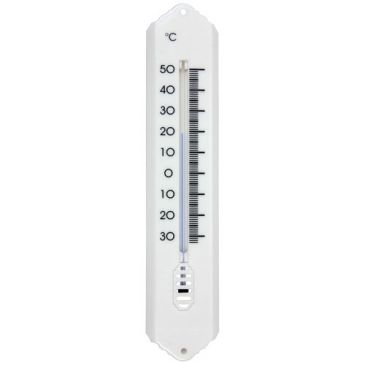 Thermomètre plastique 20cm blanc