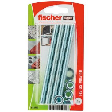 Tiges filetees fis gs m8x110 blister de 4