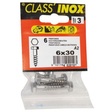 Tirefond inox a2 8x50 sc