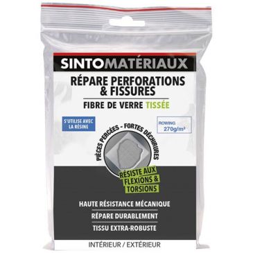 Répare perforations - tissu fibre verre tissée 270g/m² - 0.5 m²