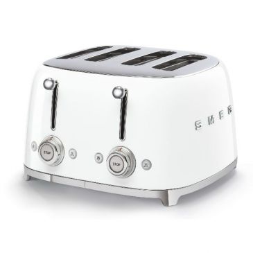Toaster 4 tranches Blanc Mat - Années 50 - TSF03WHEU