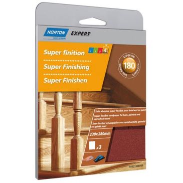 Toile abrasive superflexible - grain de 180 - spécial finition - usage inte