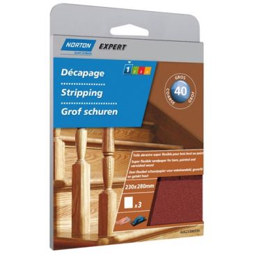 Toile abrasive superflexible - grain de 40 - spécial décapage - usage inten