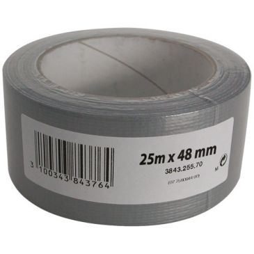 Ruban - Toile adhésive renforcée - 48 mm x 25 m - gris 