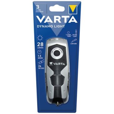 Lampe torche - Dynamo Light - 3 Leds - noir/gris