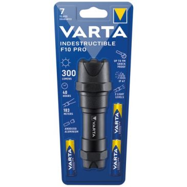 Lampe torche - Indestructible F10 Pro - 3 piles LR03 - noir