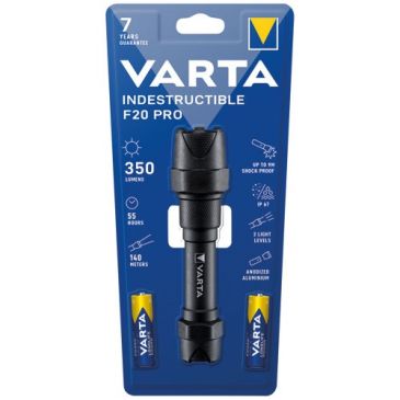 Lampe torche - Indestructible F20 Pro - 2 piles LR06 - noir