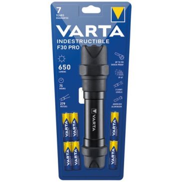 Lampe torche - Indestructible F30 Pro - 6 piles LR06 - noir