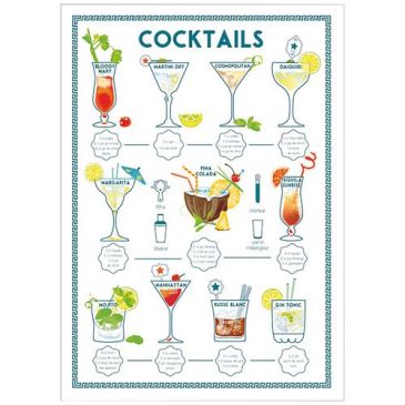 Torchon 50 x 70 cm - Cocktails