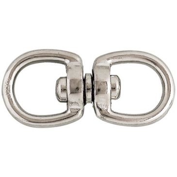 Touret double - D5.5 mm - max 40 Kg - zamack nickelé