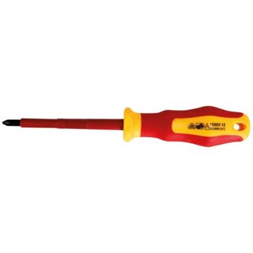 Tournevis isole 1000 volts vde ph2 x 100 mm x 6 mm vde100v
