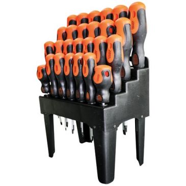 Tournevis lot de 26 avec râtelier de stockage