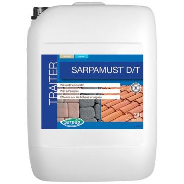 Traitement antimousse dallage et toiture sarpamust 20l